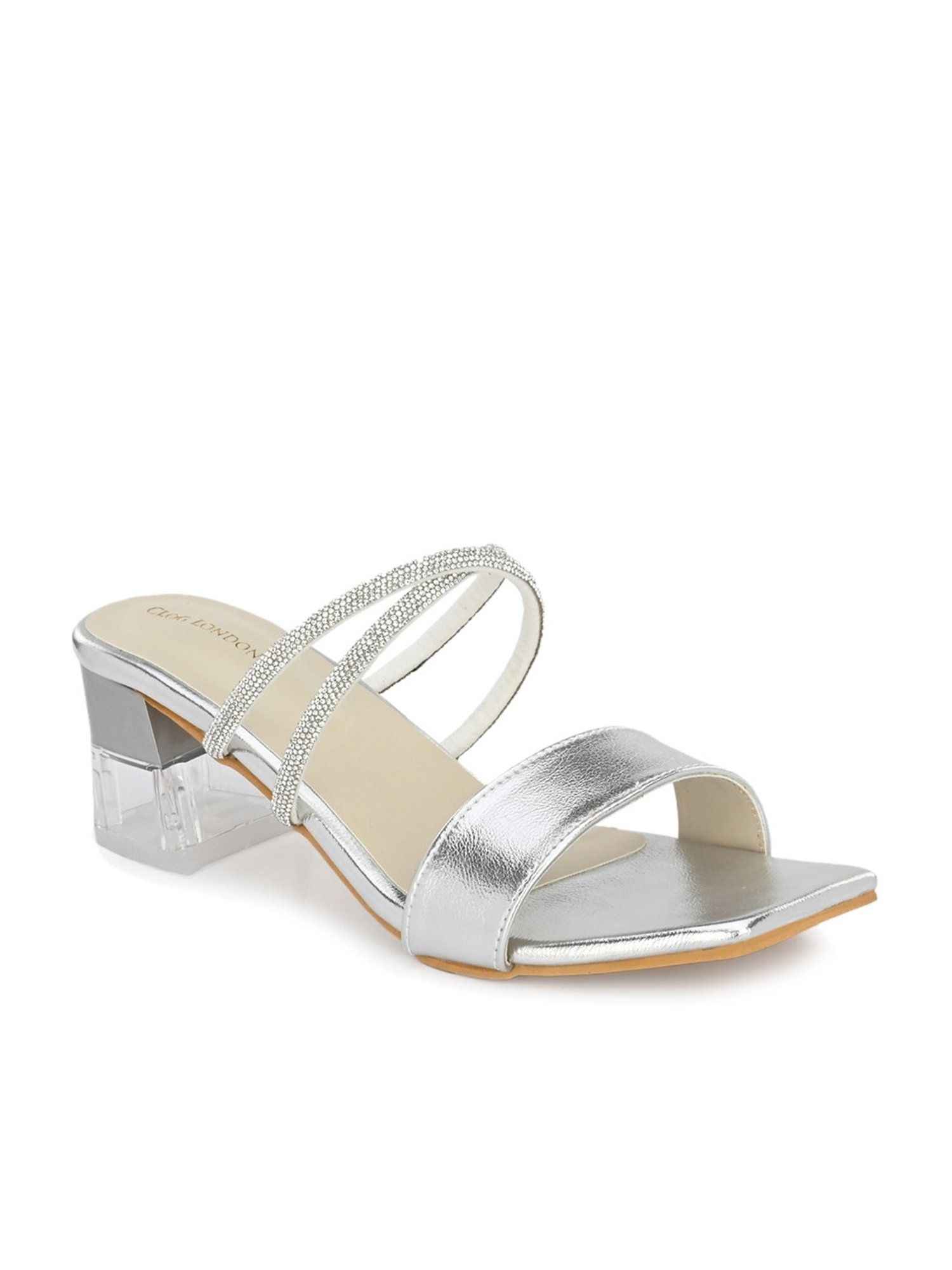 Clog London Women's Silver Casual Sandals