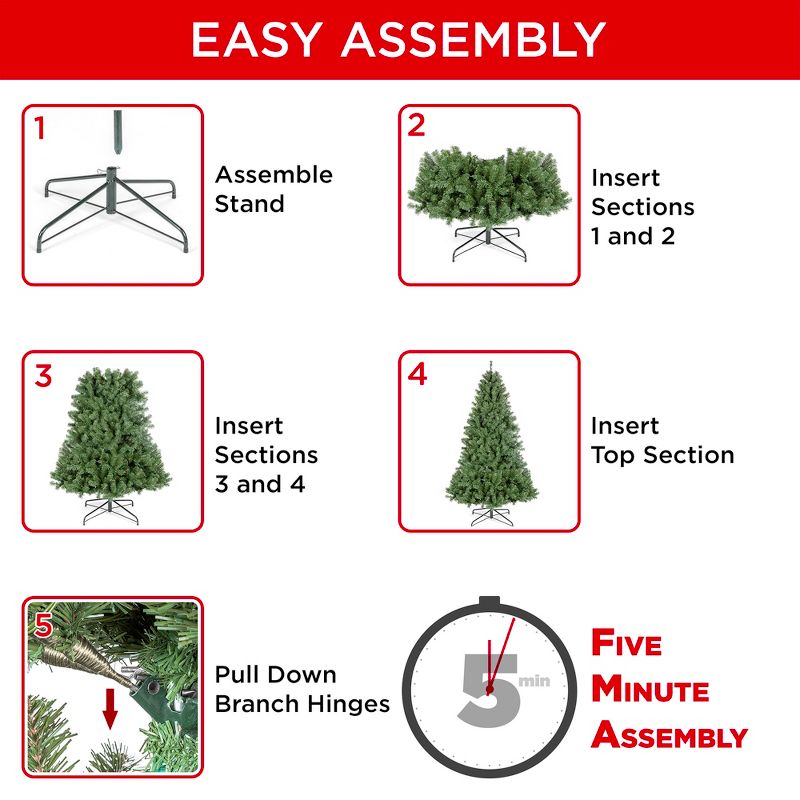 Best Choice Products 12ft Pre-Lit Instant No Fluff Artificial Spruce Christmas Tree w/ 1,250 LED Lights, 4,693 Tips