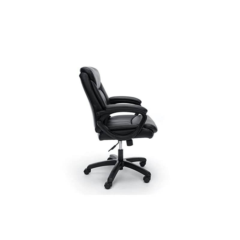 ESS Collection Executive Office Chair, Black with Black Frame (ESS-6020-BLK)