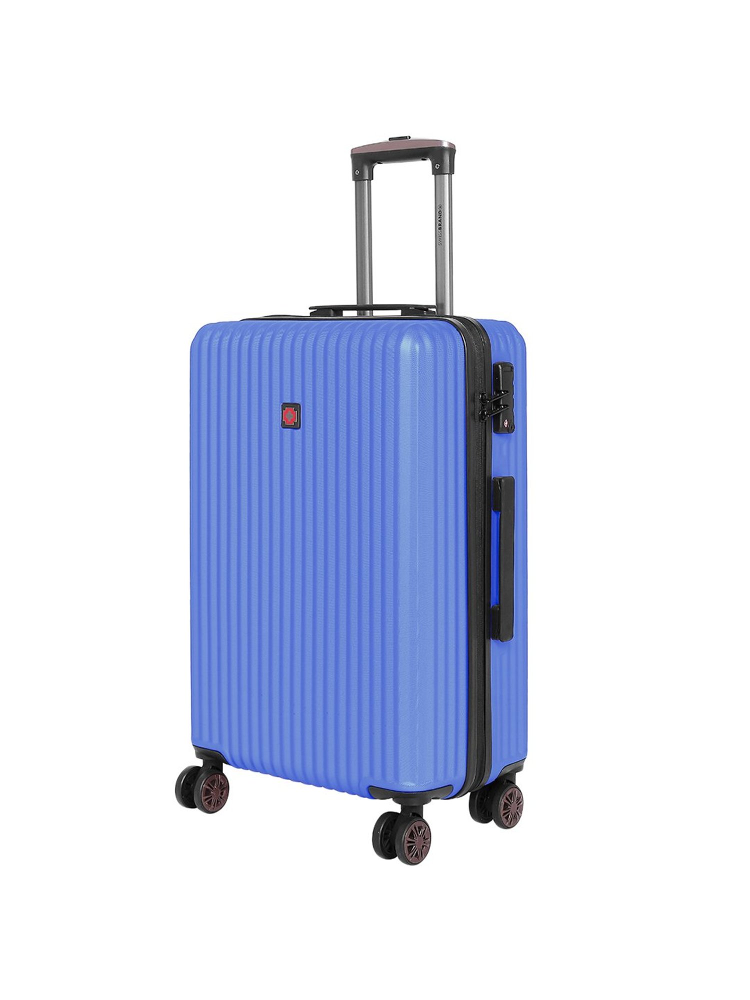 Swiss Brand Riga Blue Medium Hard Trolley Bag - 24 cm