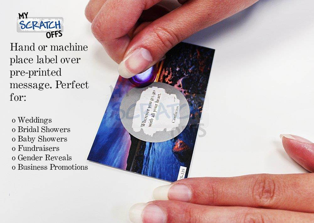 Glitter Silver 1  Round Scratch Off Labels &ndash; Qty. Roll of 500 &ndash; My Scratch Offs