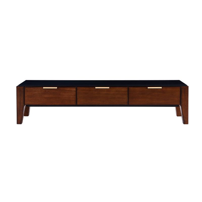 Valmar Low Profile Media Credenza Black/Brown - Aiden Lane