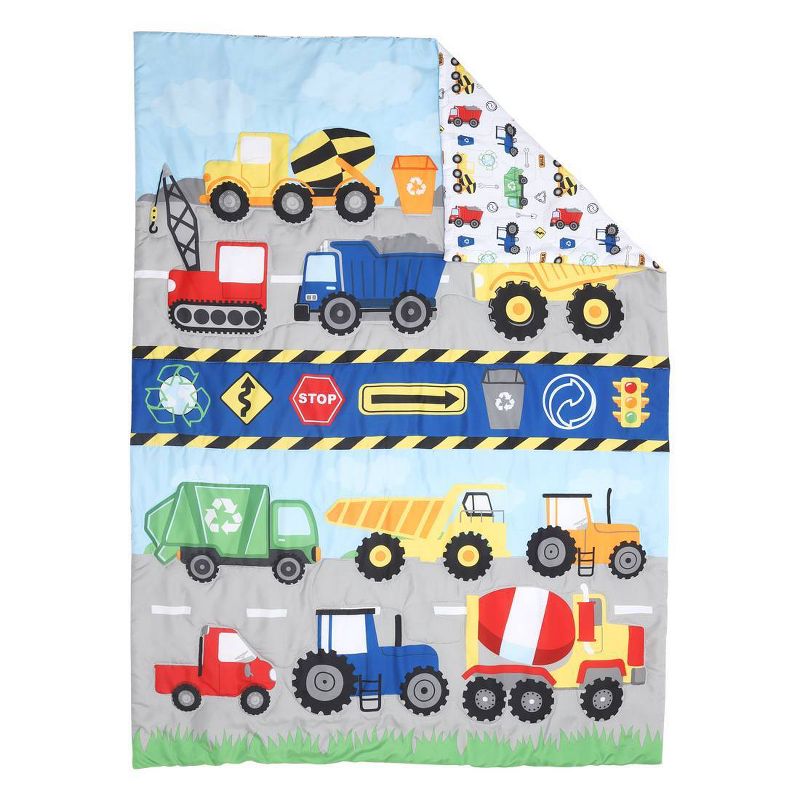 4pc Toddler Funhouse! Transportation Bedding Set