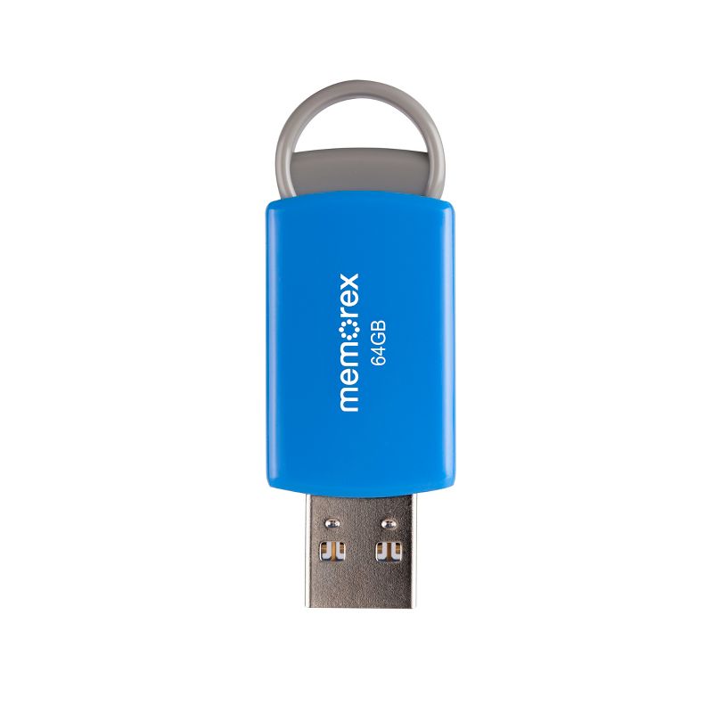 Memorex 64GB Flash Drive USB 2.0 - Blue (32020006421)