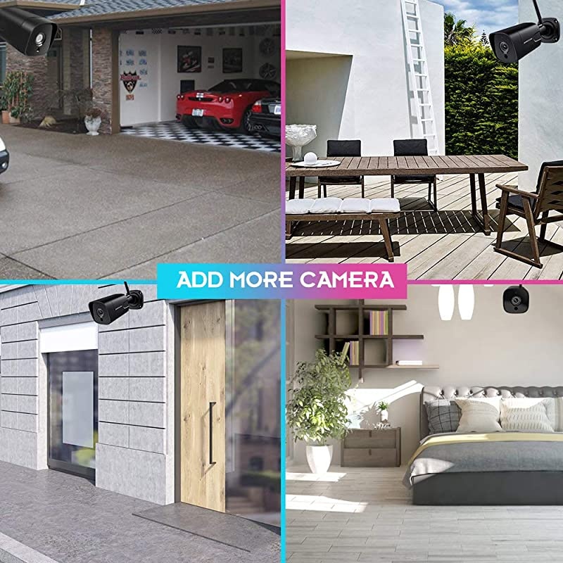 Security Camera 1080P Surveillance Cameras Waterproof IP66 IP Cam 24G IR Night Vision wired WiFi Security Camera SystemTwoWay AudioMotion Detection Activity Alert iOSAndroid