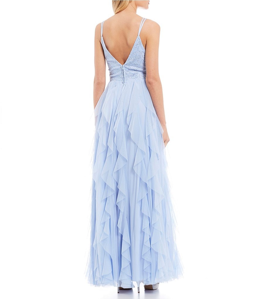 Teeze Me Caviar Beaded Bodice Corkscrew Dress