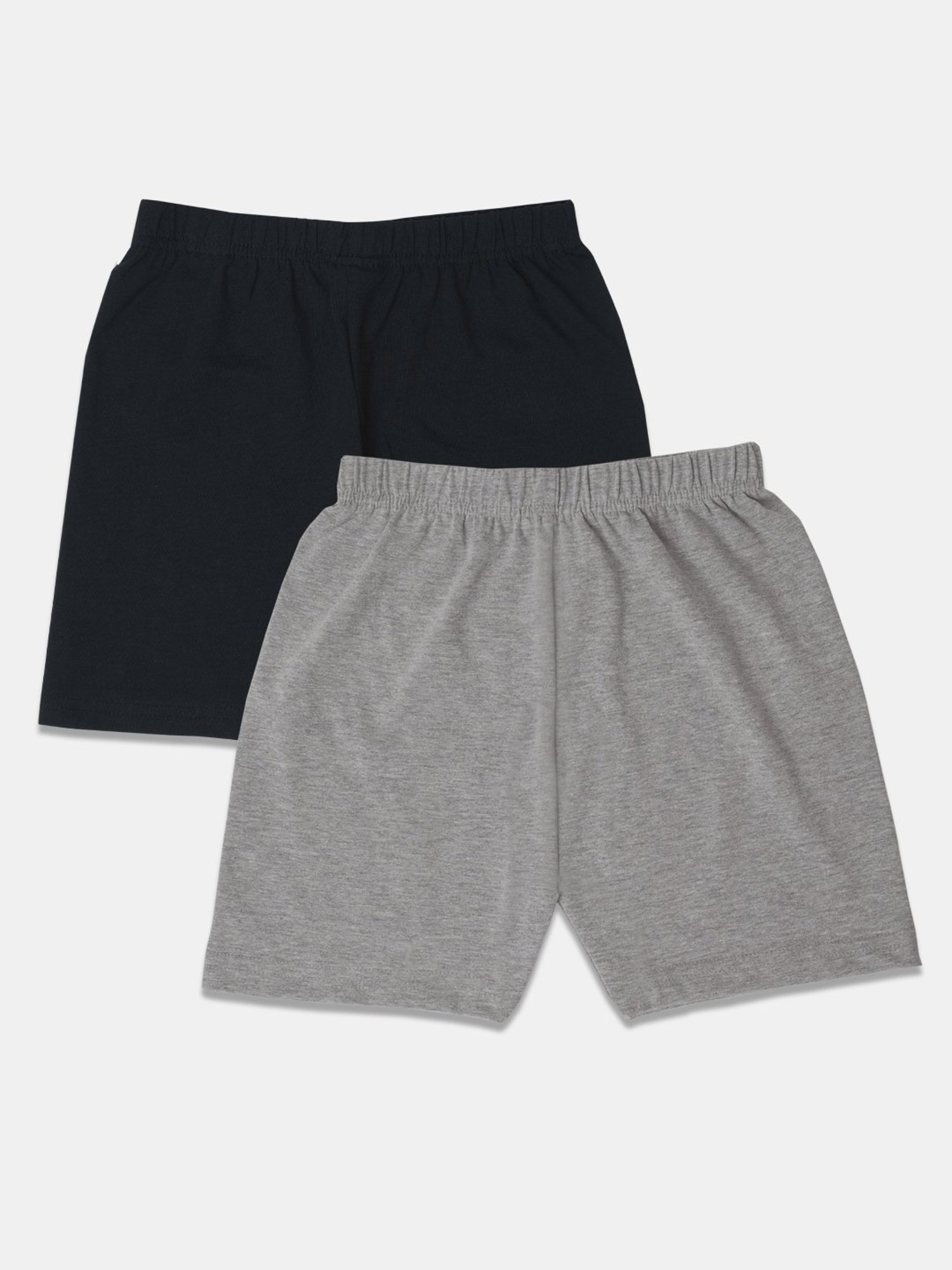 Sillysally Kids Black & Grey Solid Bloomers (Pack of 2)