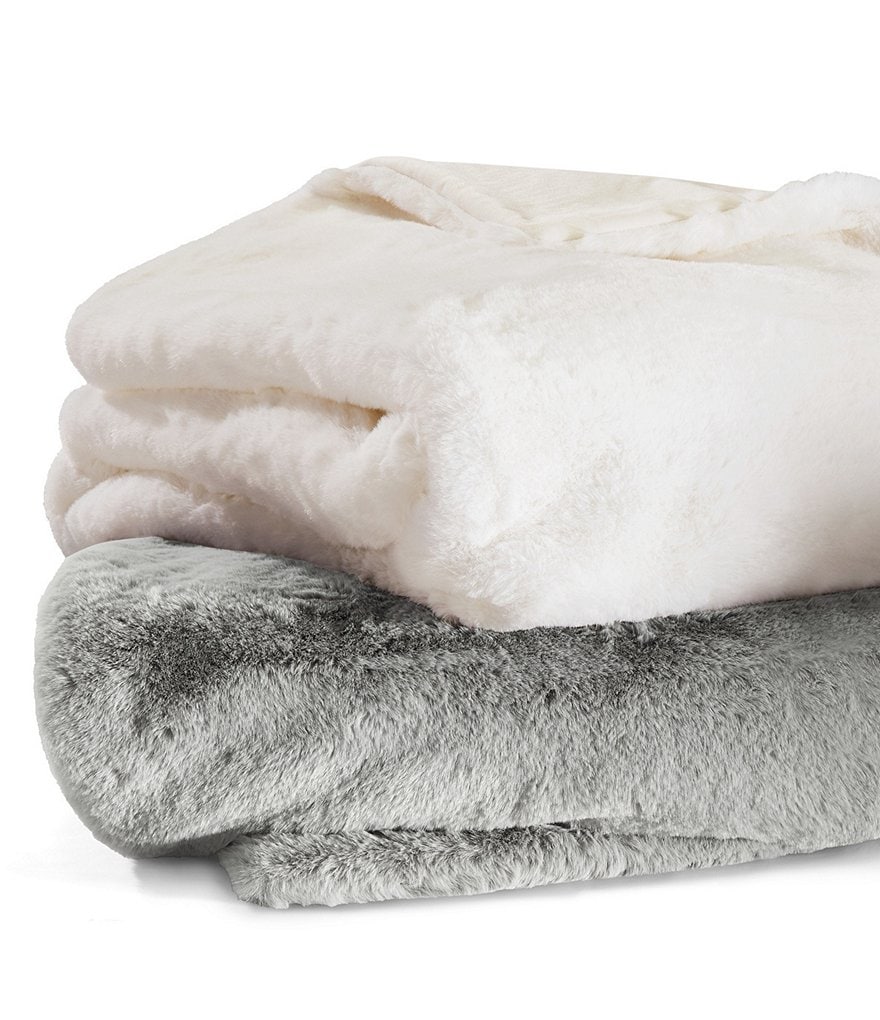 Vera Wang Lapin Faux Fur Throw
