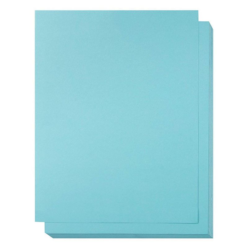 Sustainable Greetings 50-Count Blue Cardstock Card Stock Paper for Brochure Laser Printer, A4 Letter Size 8.5 x 11 in.