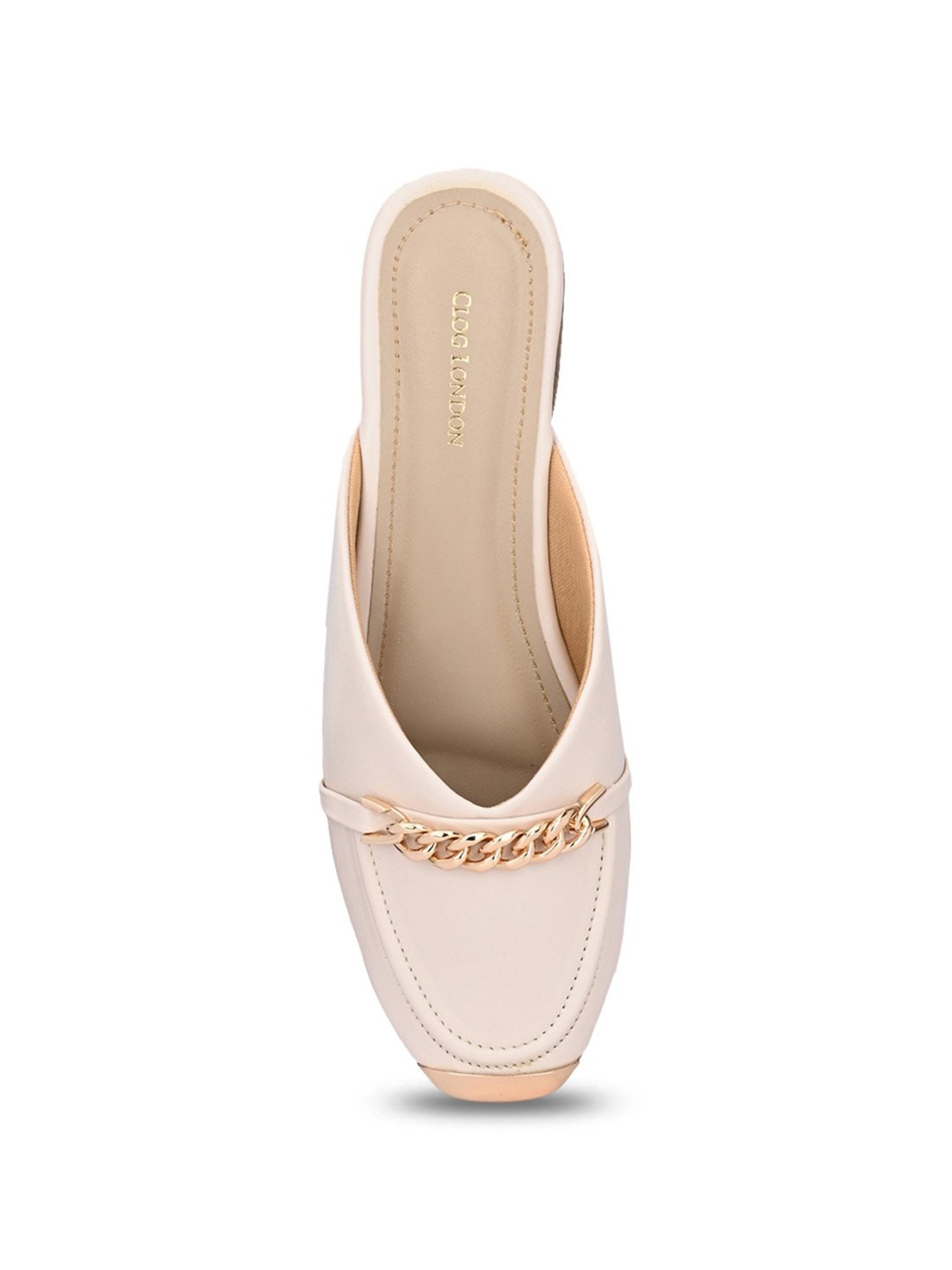 Clog London Women's Off White Mule Shoes