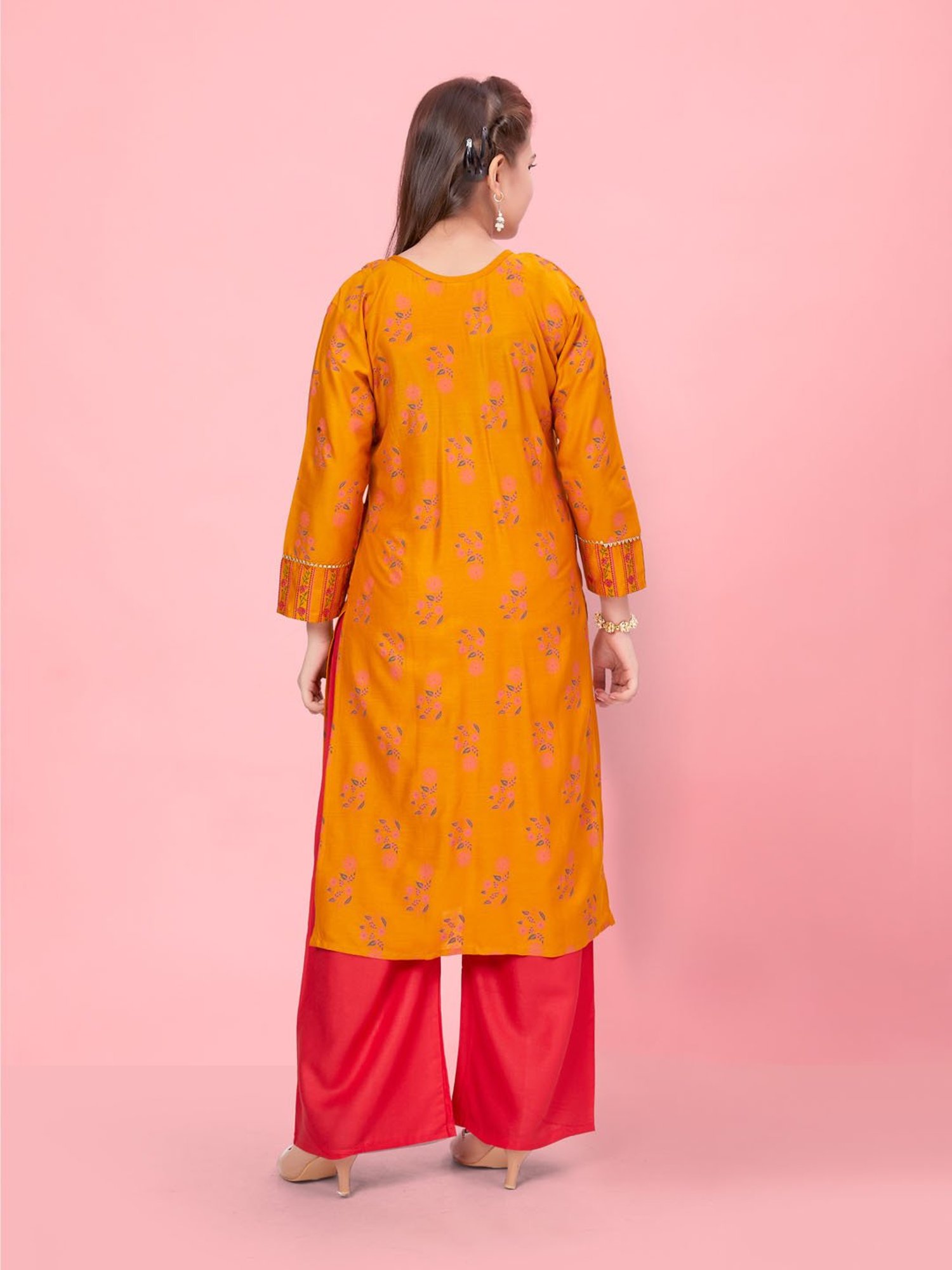 Peppermint Kids Navy Regular Fit Kurta Set