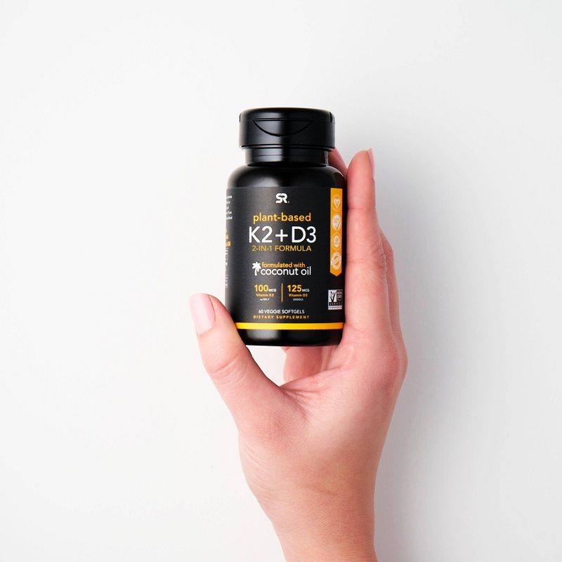 Sports Research Vitamin K2 + D3 Veggie Softgels - 60ct