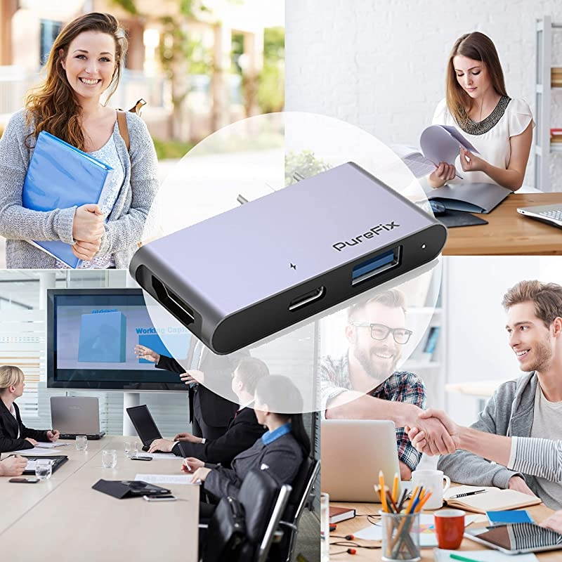 USB C Hub Adapter 3in1 Type C Extension Dongle with 4K HDMI 40Gbps 100W Power Delivery and USB 30 Data Port 5Gbps for MacBook Pro 20162020 13 15 16 MacBook Air 20182020