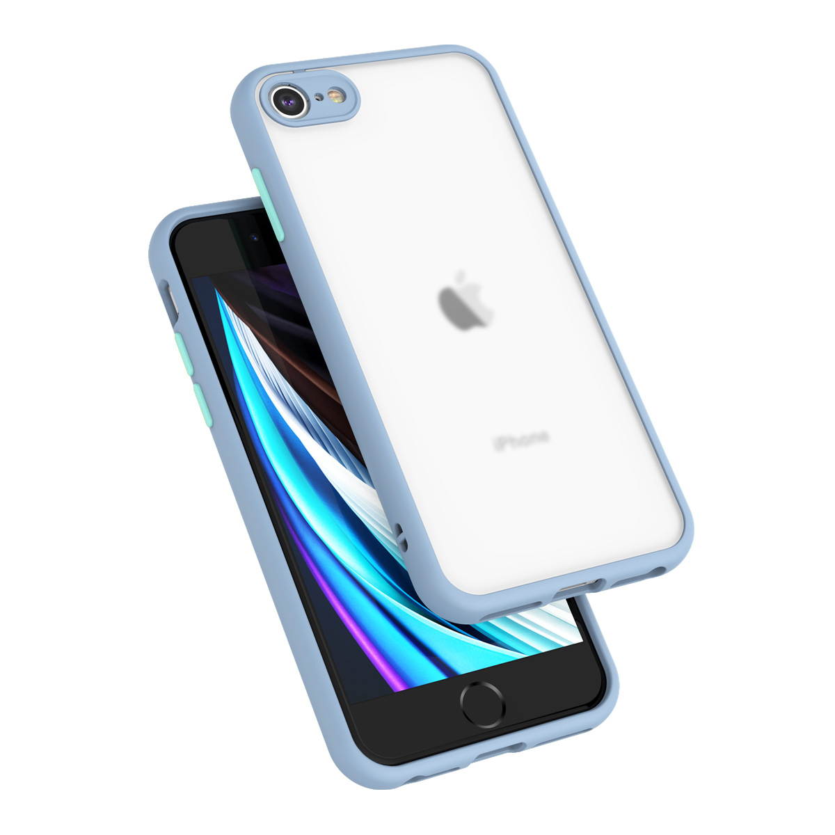 iPhone SE 2 2020 Case, Hard Case for iPhone 7 / 8 Shock Absorbing,Tekcoo Translucent Matte Sturdy Case [Military Grade Drop Tested] Soft TPU Bumper Slim Phone Case Cover for iPhone SE 2 2020 4.7"