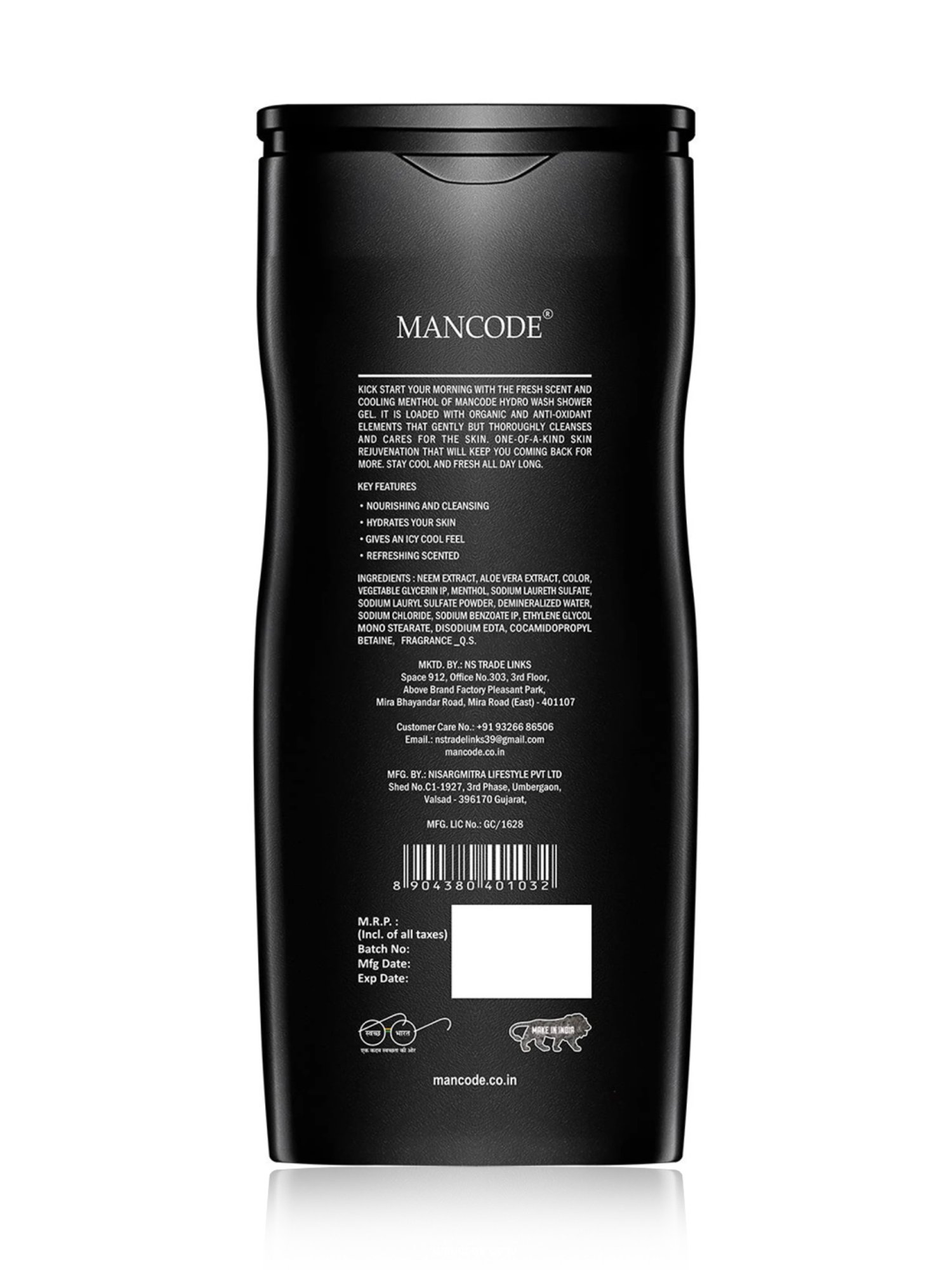Mancode 3 in 1 Hydro Wash - 450 ml