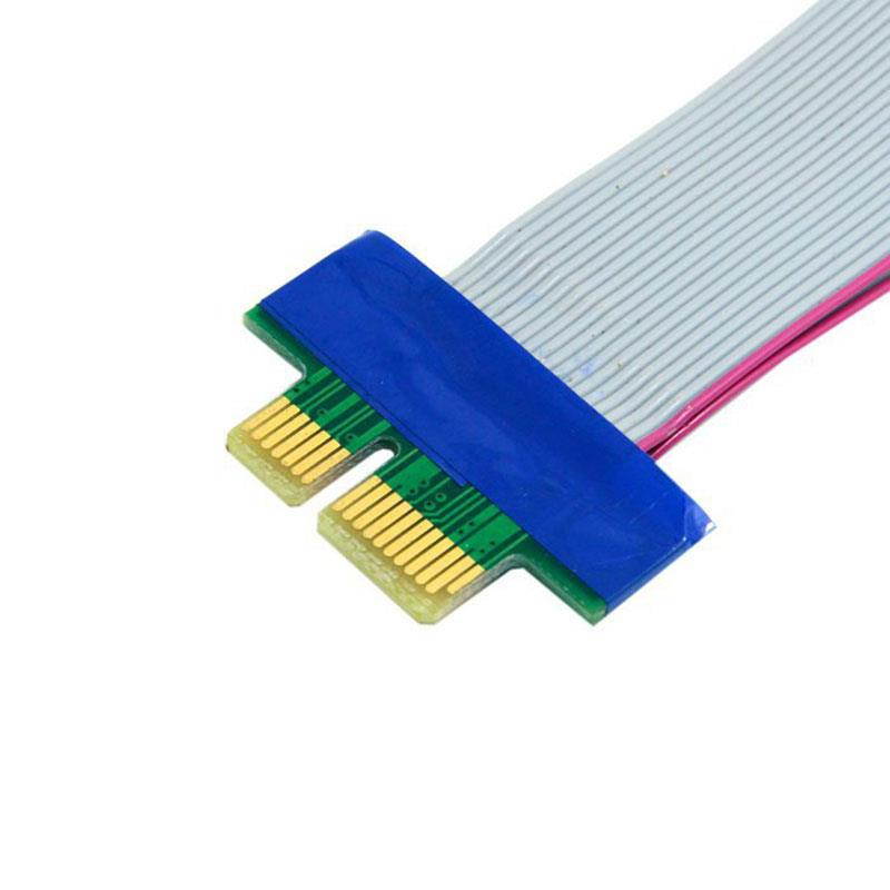 PCI-E Express 1X Slot Riser Card Extender Extension Ribbon Flex Relocate Cable 20cm