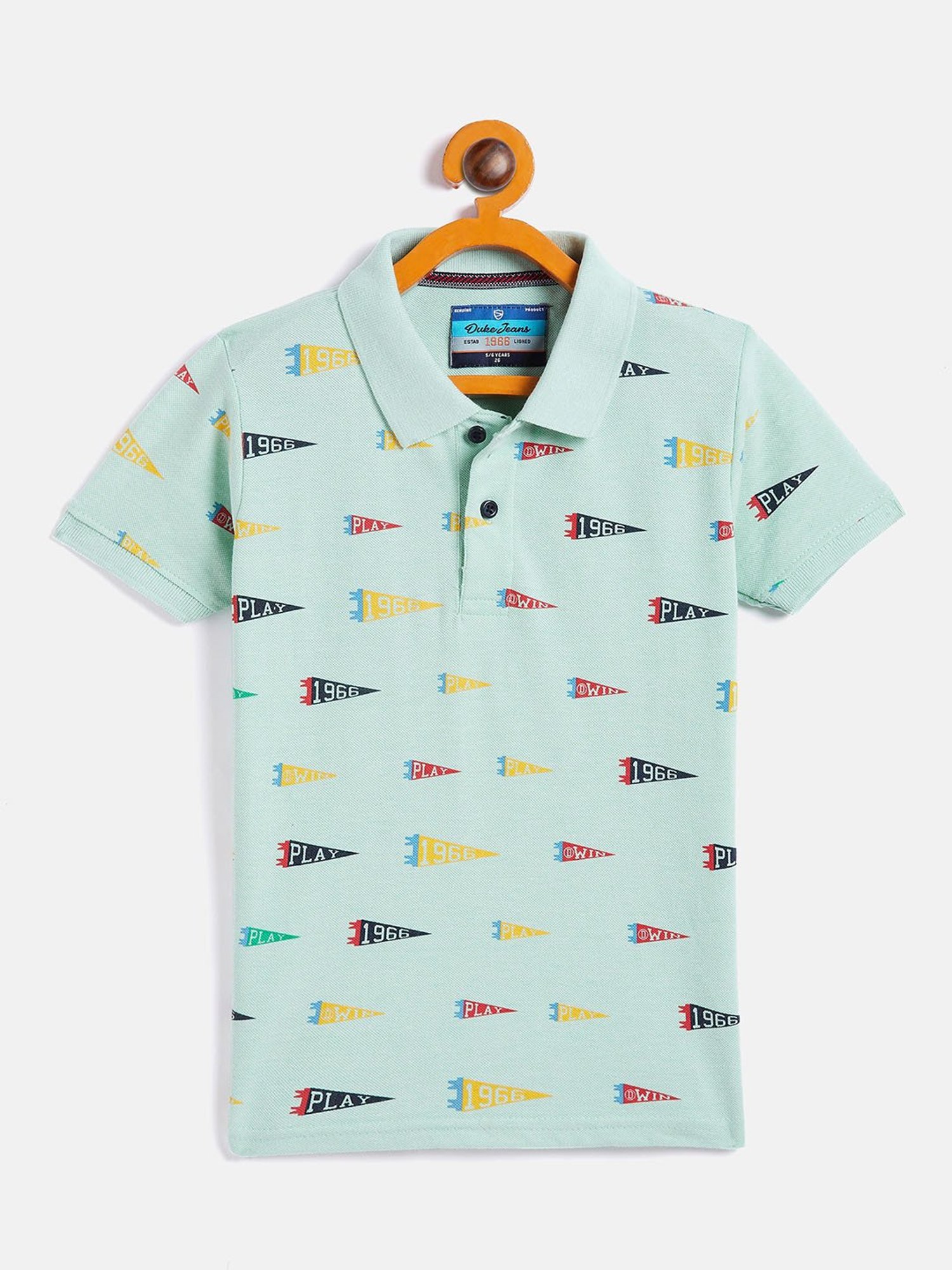 Pantaloons Junior Multicolor Cotton Striped Polo T-Shirt