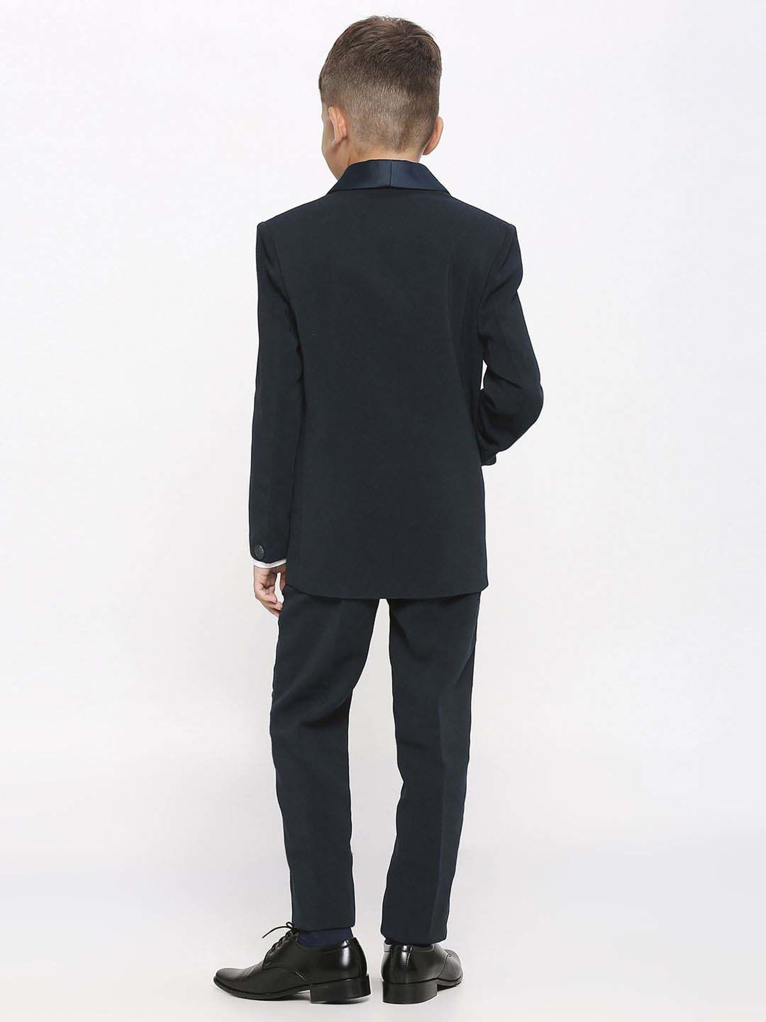 Kids Island Boys Green & White Solid Full Sleeves Suit Set