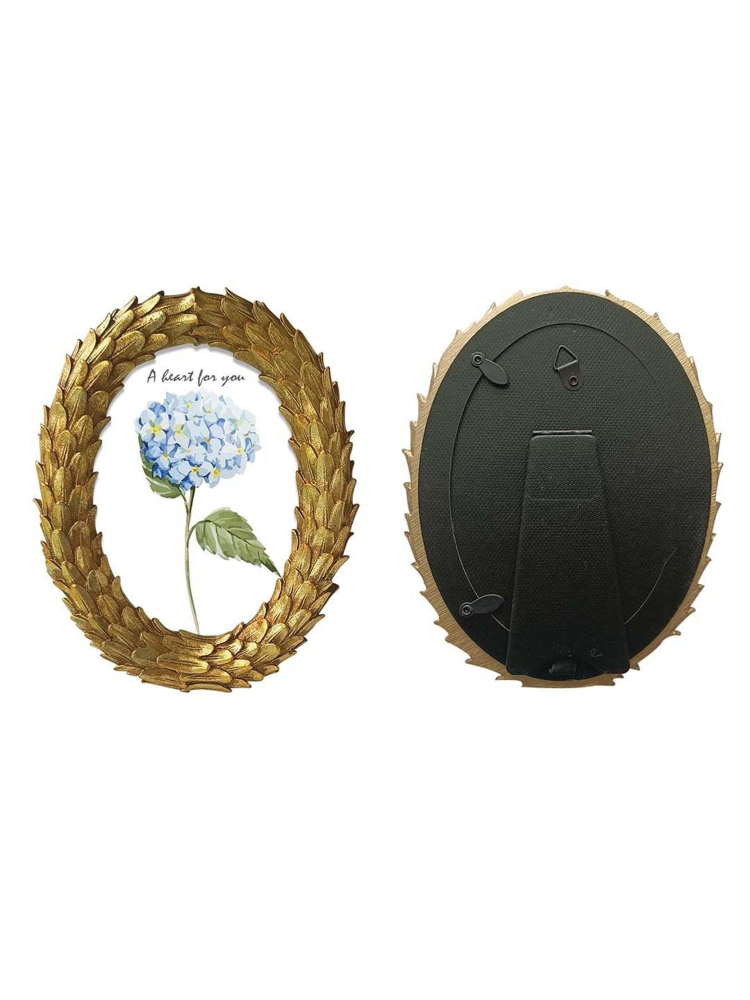Art Street Gold Mdf Round Shape Table Photoframe