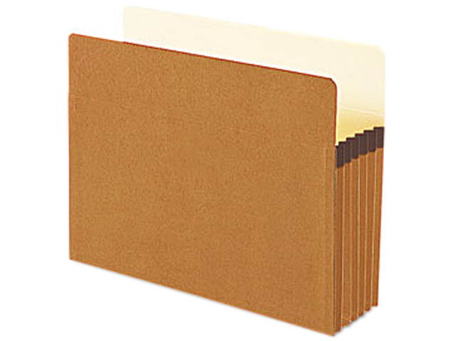 Smead 73206 100% Recycled Pocket, 5 1/4 Inch Expansion, Letter, Redrope, 10/Box