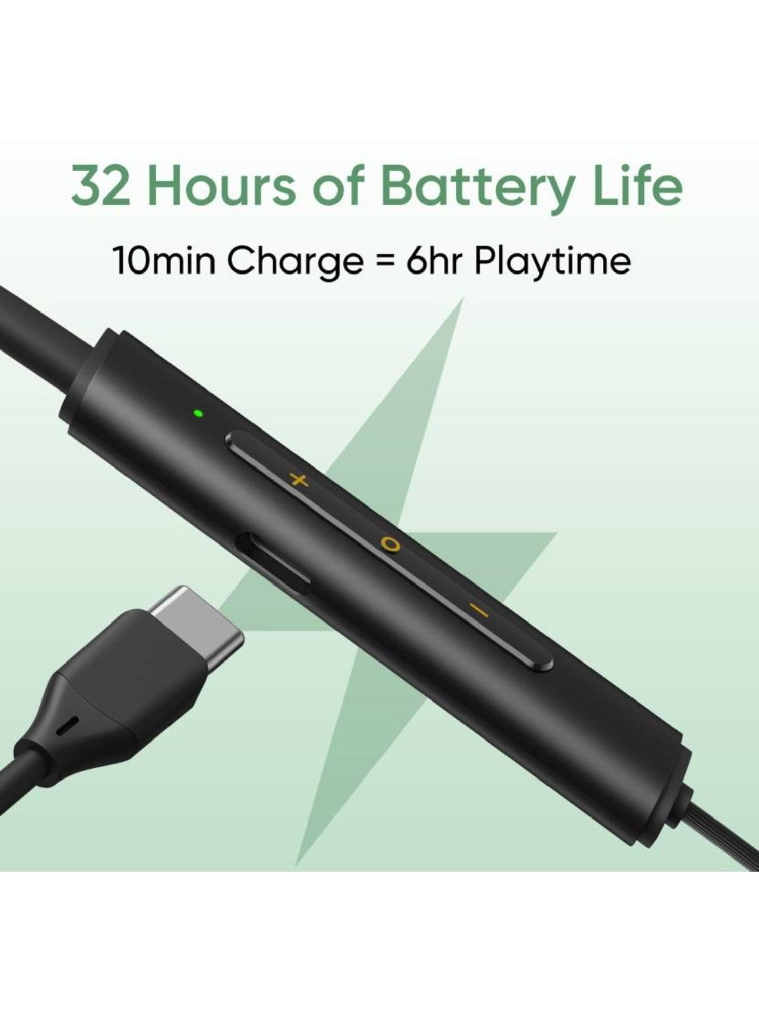 realme Buds Wireless 3 Neo in Ear Bluetooth Neckband with Upto 32 Hours Playback (Green)