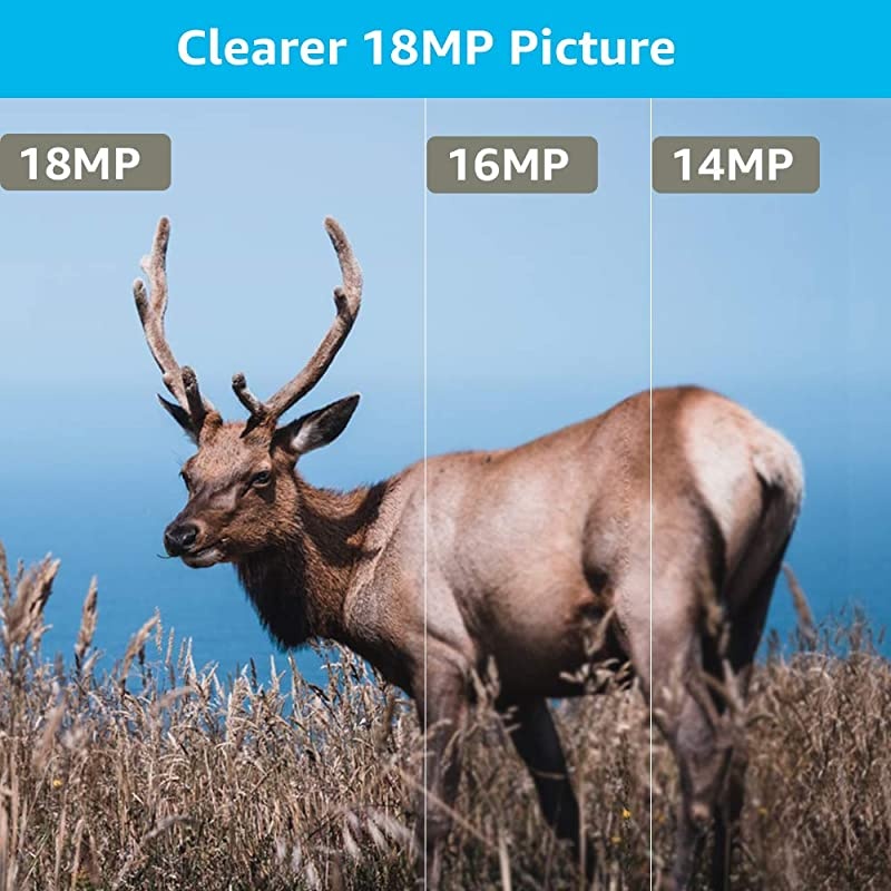 P20 Trail Camera 18MP 1080P 2020 H264 HD MP4 Video 82ft No Glow Night Vision Fast 01s Trigger Time 82ft Motion Activated for Wildlife Game Trail