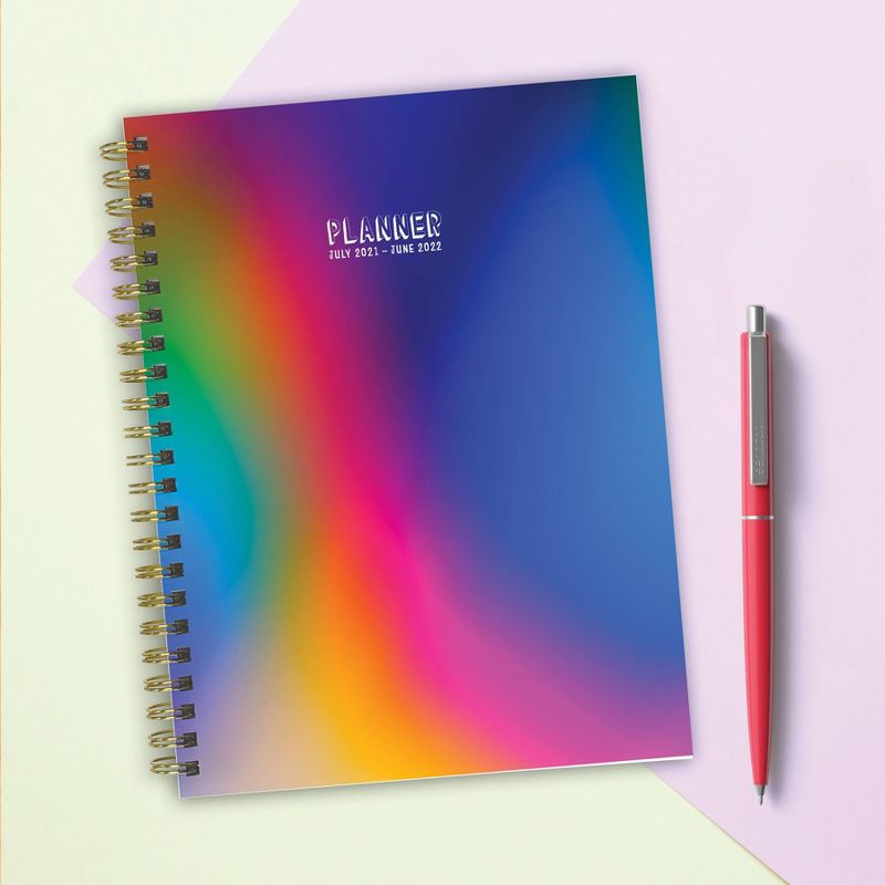 2021-22 Academic Planner 8"x6" Prism Rainbow Daily/Weekly/Monthly - The Time Factory