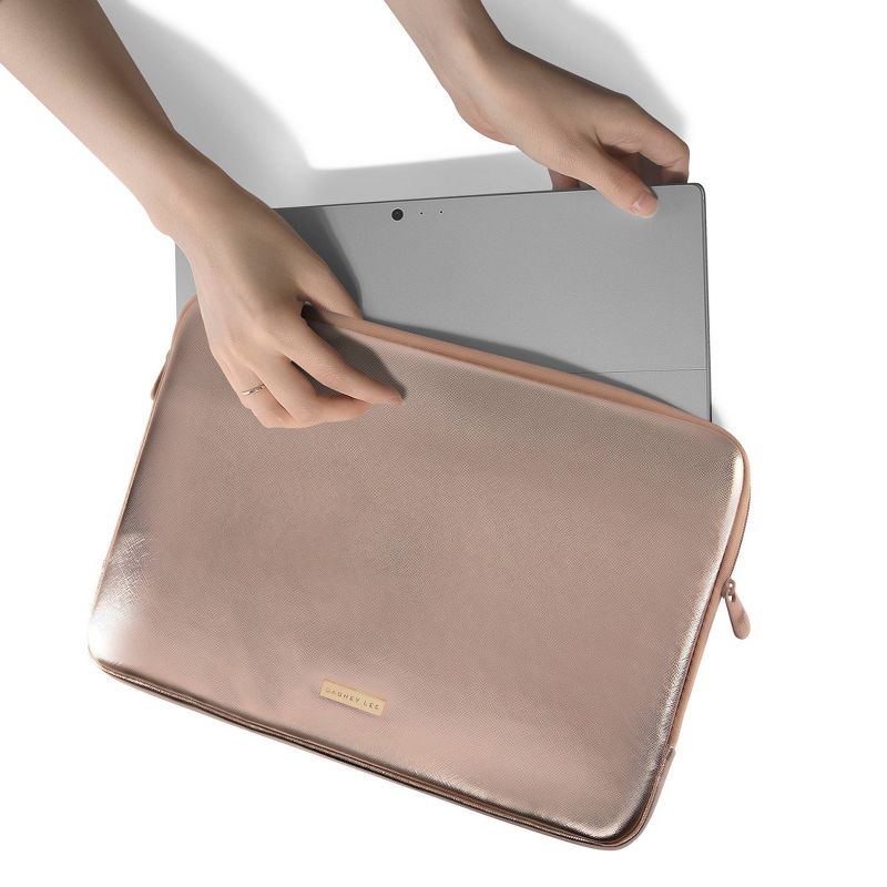 Dabney Lee 14" Laptop Sleeve - Crosshatch Champagne/Ivory