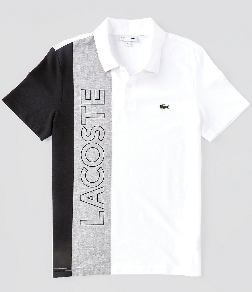 Lacoste Vertical Color Block Short-Sleeve Polo Shirt