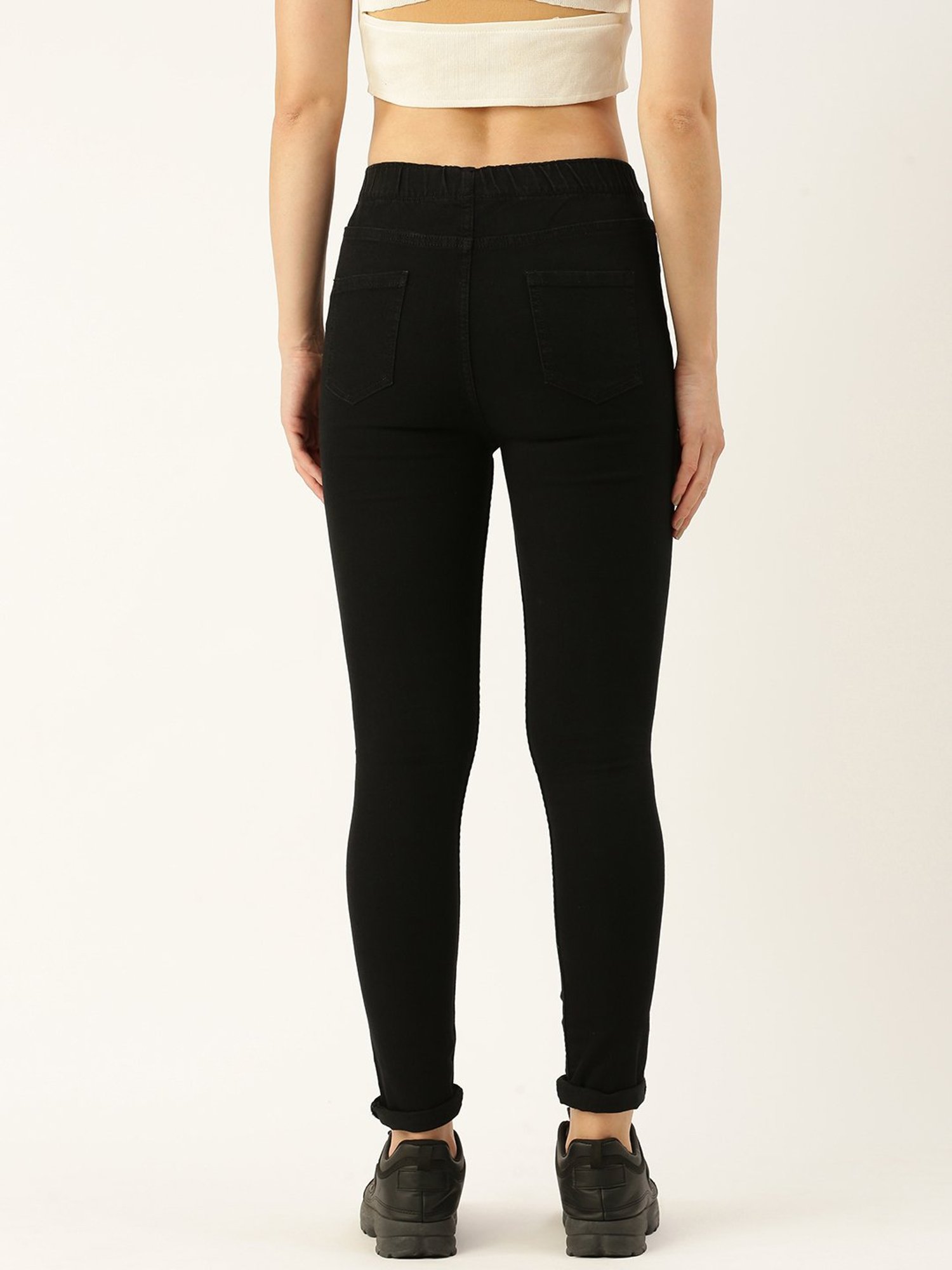 Amukti Black Mid Rise Jeggings