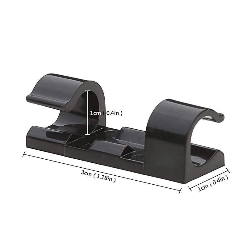 40 Pack Cable Clips  Strong 3M Adhesive Wire Holder Organizer Durable Cord Management System for Organizing Cables Home and OfficeBlack