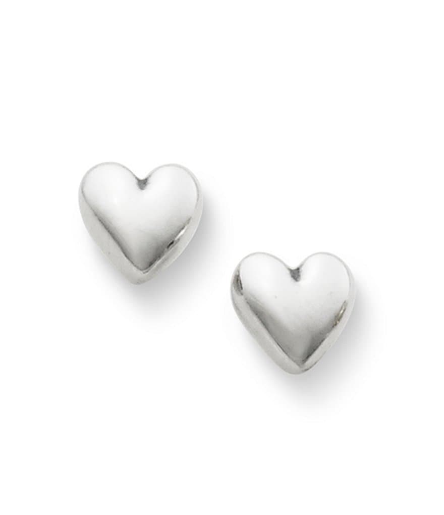 James Avery Solid Heart Sterling Silver Stud Earrings