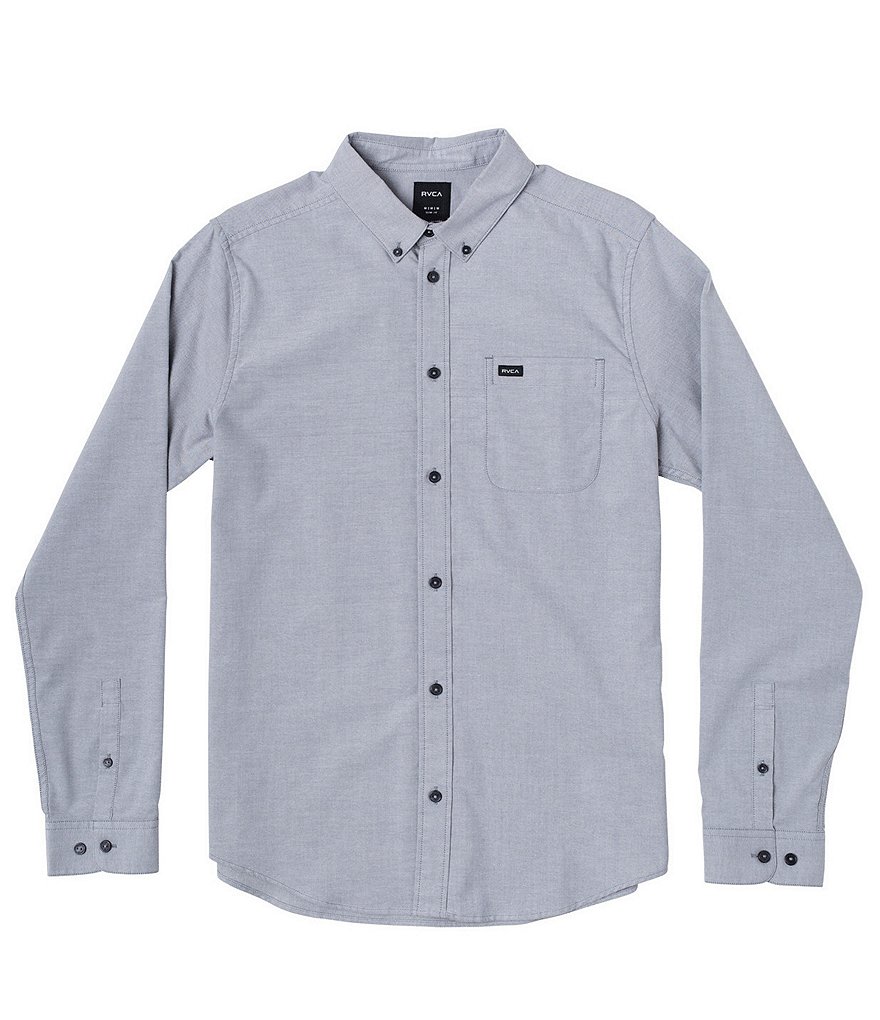 RVCA That'll Do Stretch Long-Sleeve Oxford Shirt