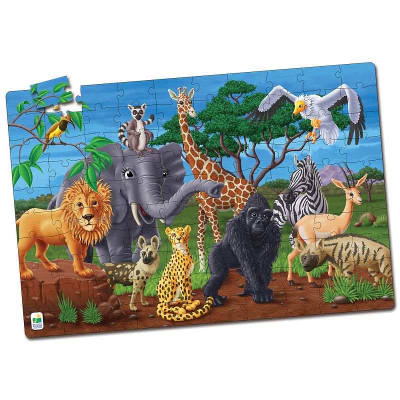 The Learning Journey Puzzle Doubles! Glow in the Dark! Wildlife 100 pieces