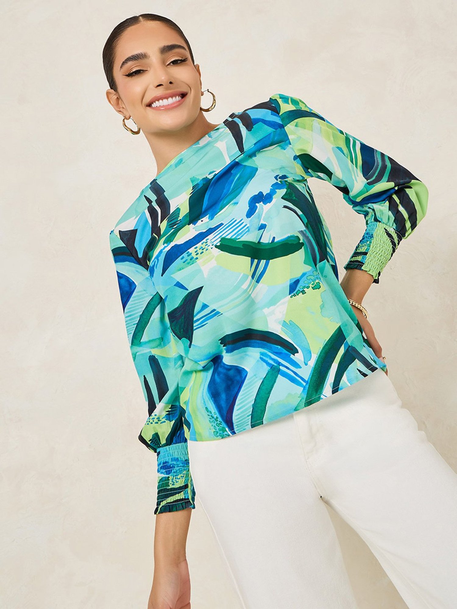 Styli Multicolor Printed Top