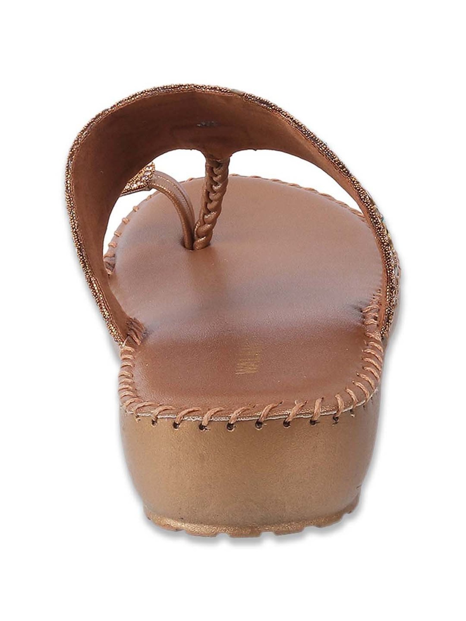 Walkway Women's Antic Gold Toe Ring Wedges