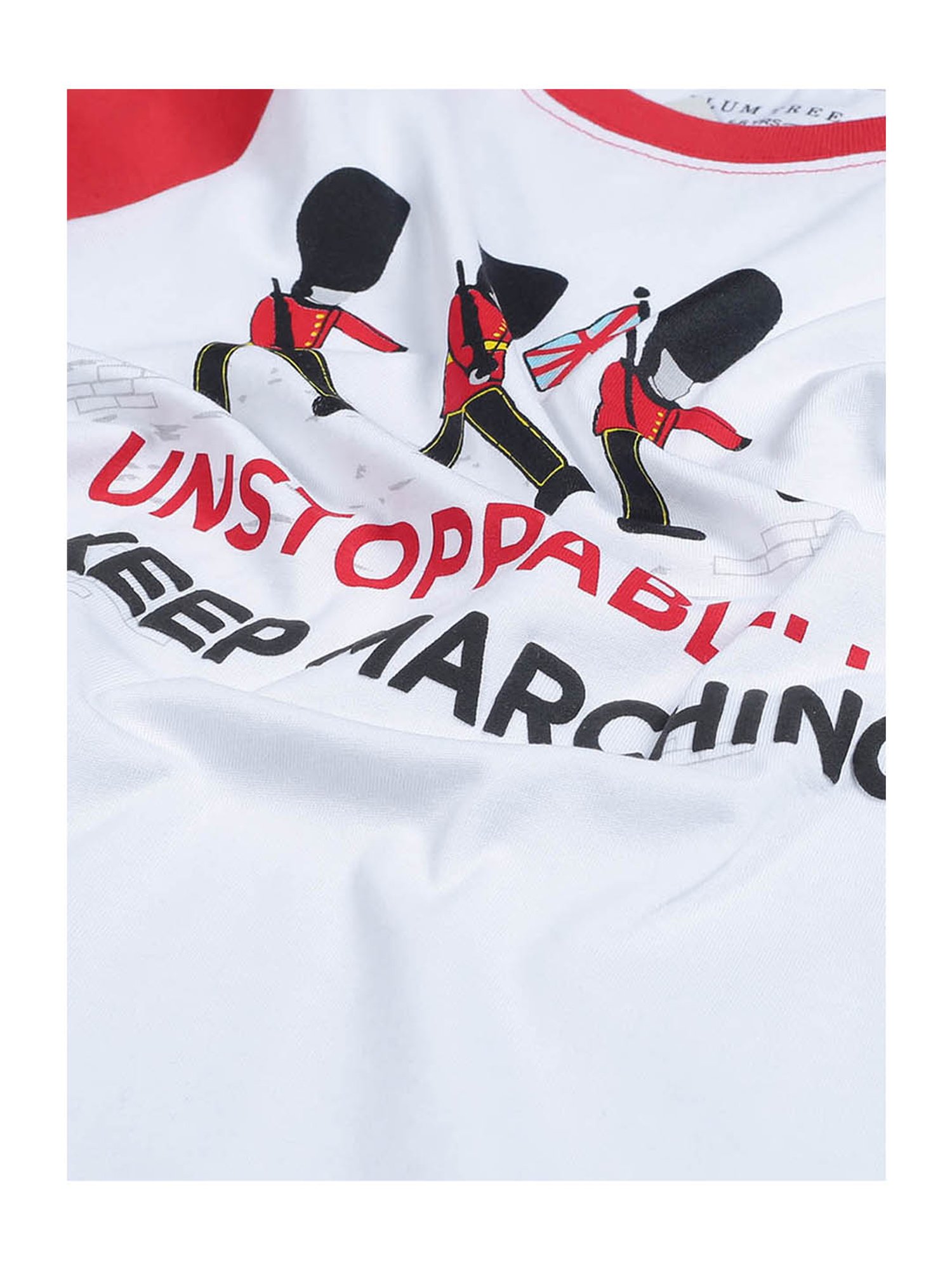 Plum Tree Kids Red & White Printed T-Shirt (Pack Of 2)