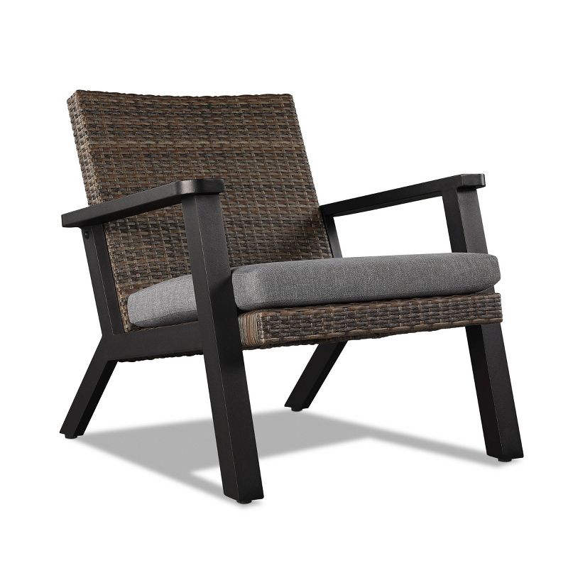 2pk Norwood Patio Accent Chair Black -Real Flame