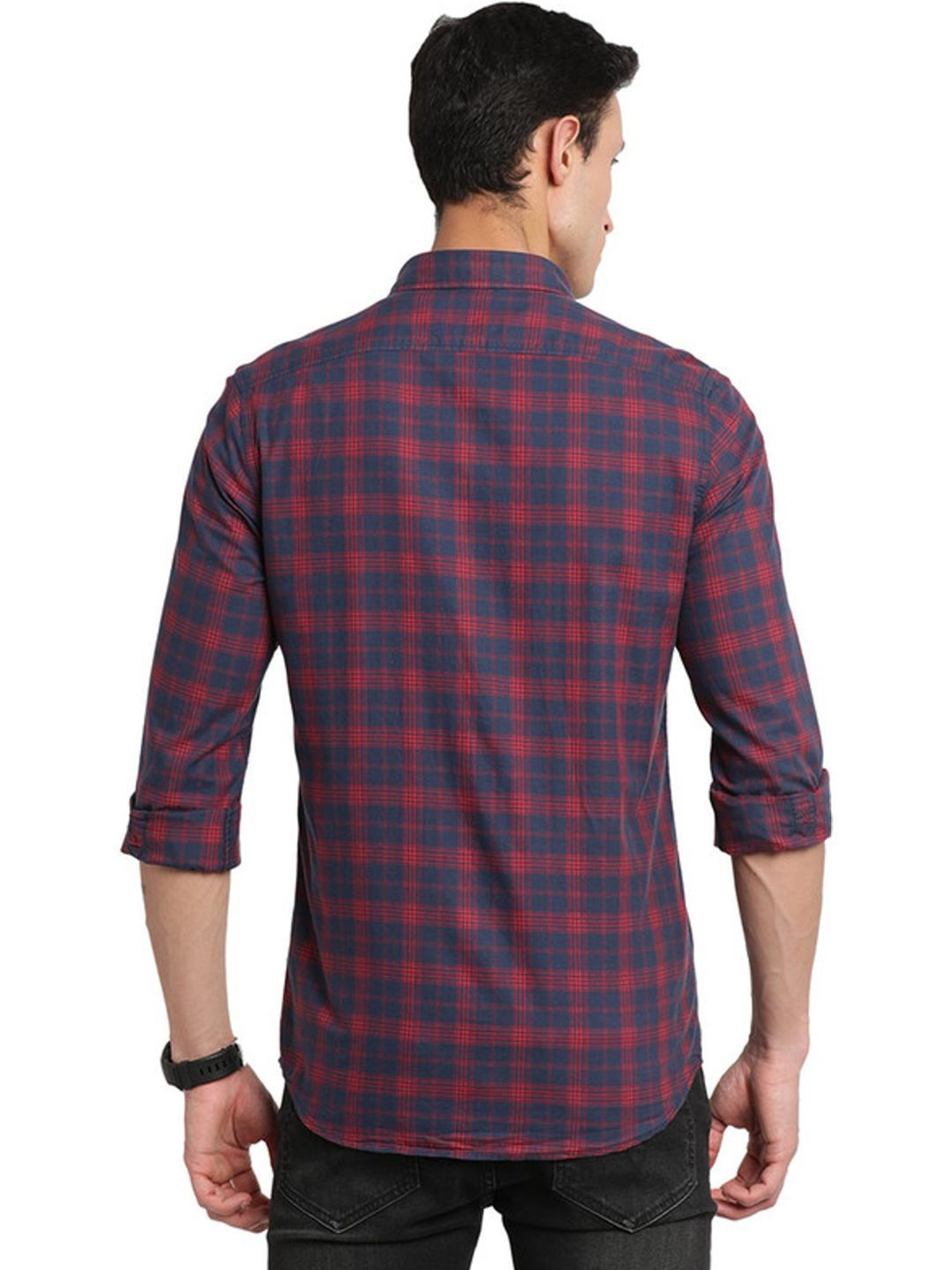 Turtle Multicolored Cotton Slim Fit Checks Shirt