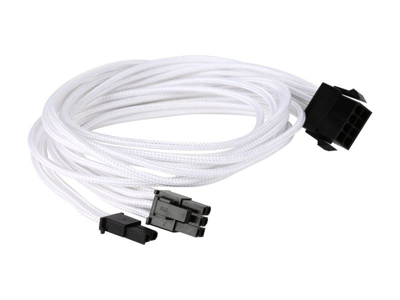 Phanteks PH-CB8V_WT 1.64 ft. (0.50 m) 8 to 8 (6+2) Pin VGA Premium Sleeved Extension cable