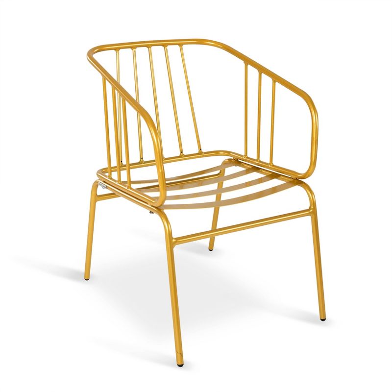 Iron Single Chair Golden - Nuu Garden