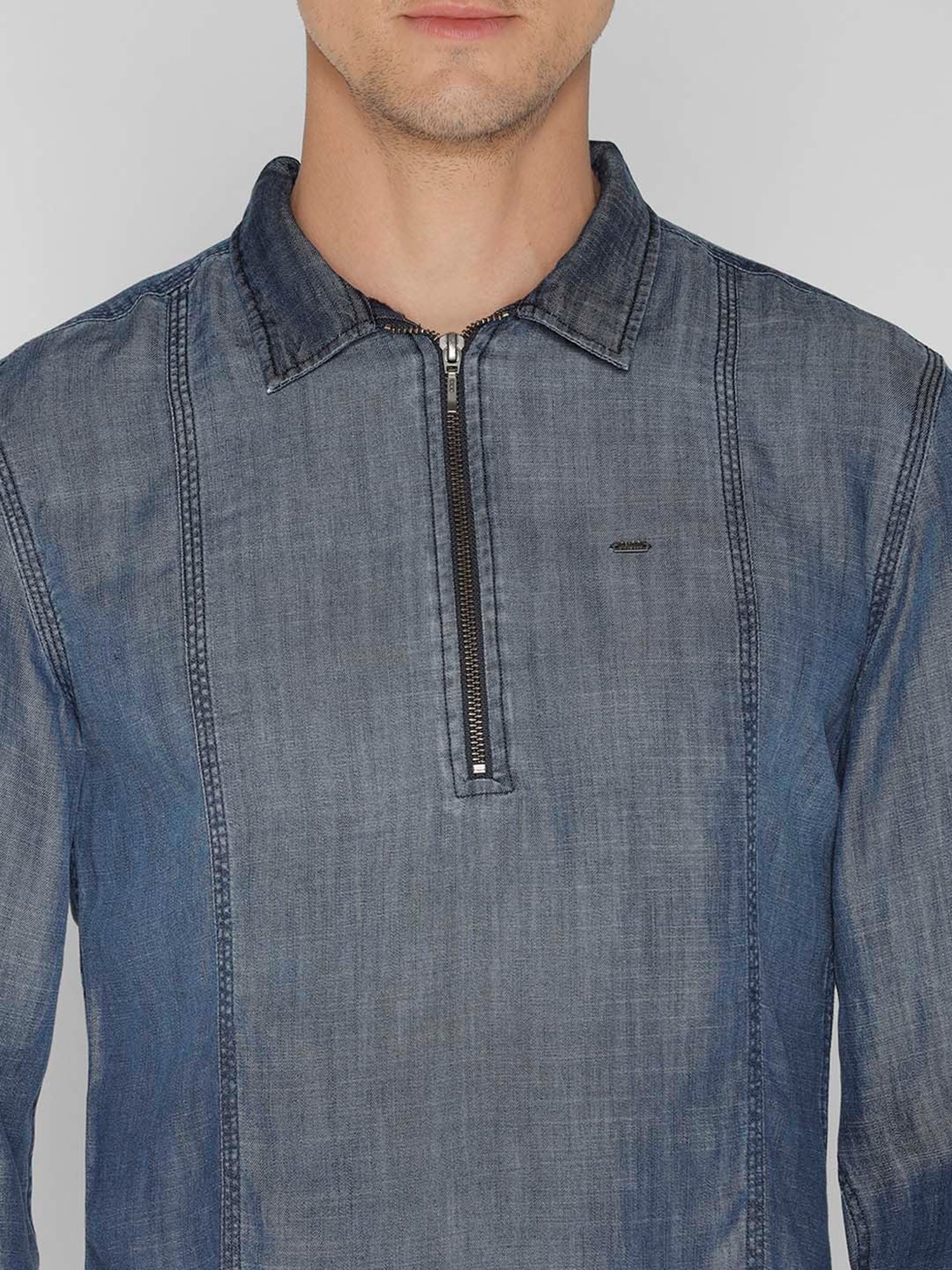 Identiti Blue Slim Fit Shirt