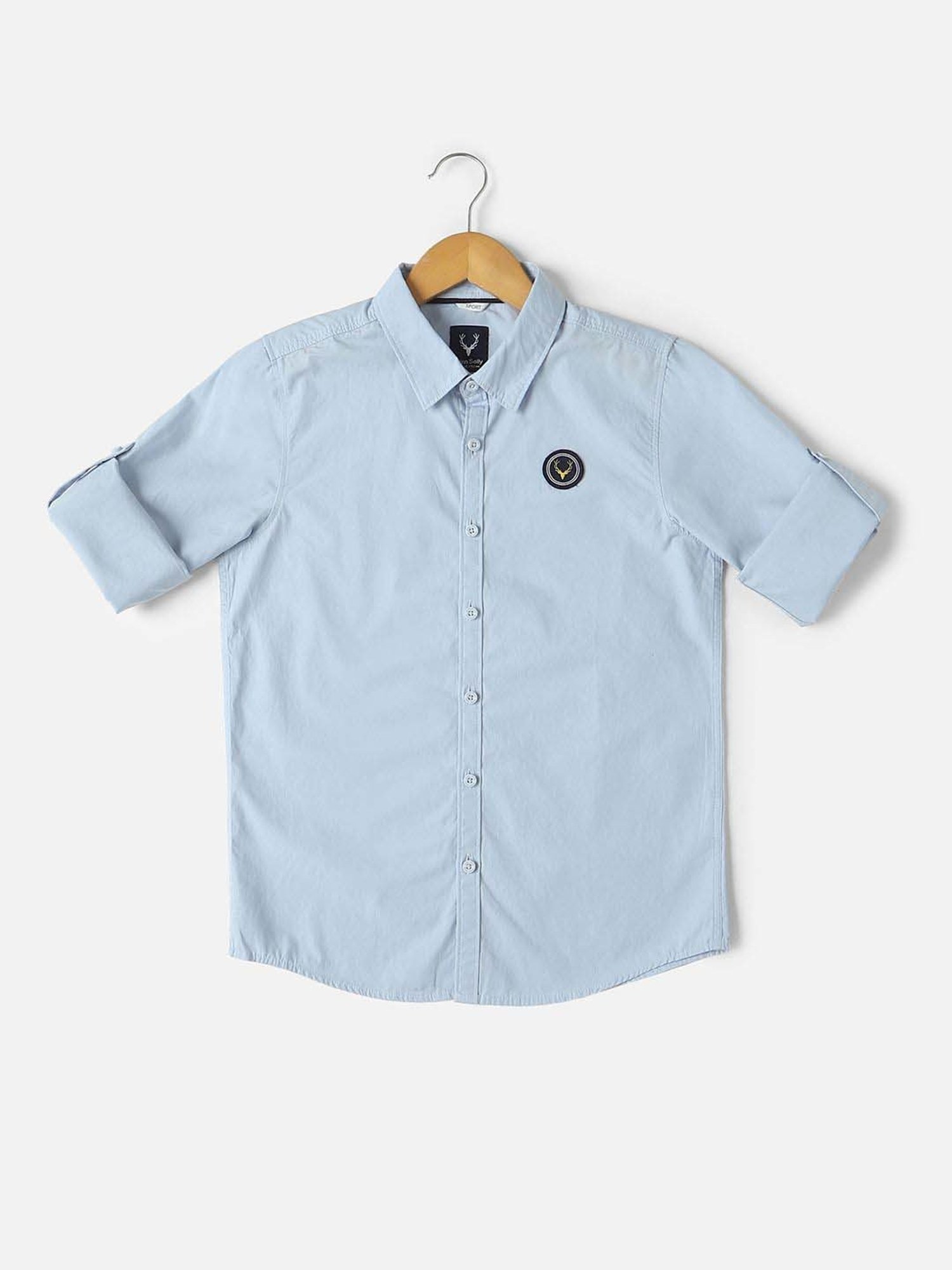 Allen Solly Kids Blue Cotton Slim Fit Full Sleeves Shirt