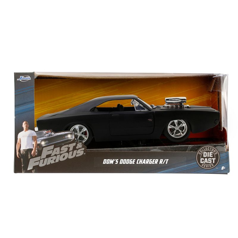 Jada Toys Fast & Furious 1970 Dodge Charger R/T Die-Cast Vehicle 1:24 Scale Primer Black