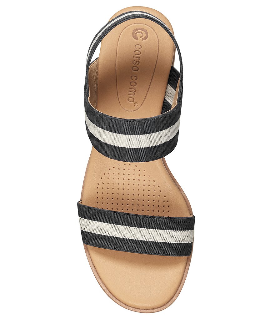 CC Corso Como Edsei Two-Tone Elastic Wedge Sandals