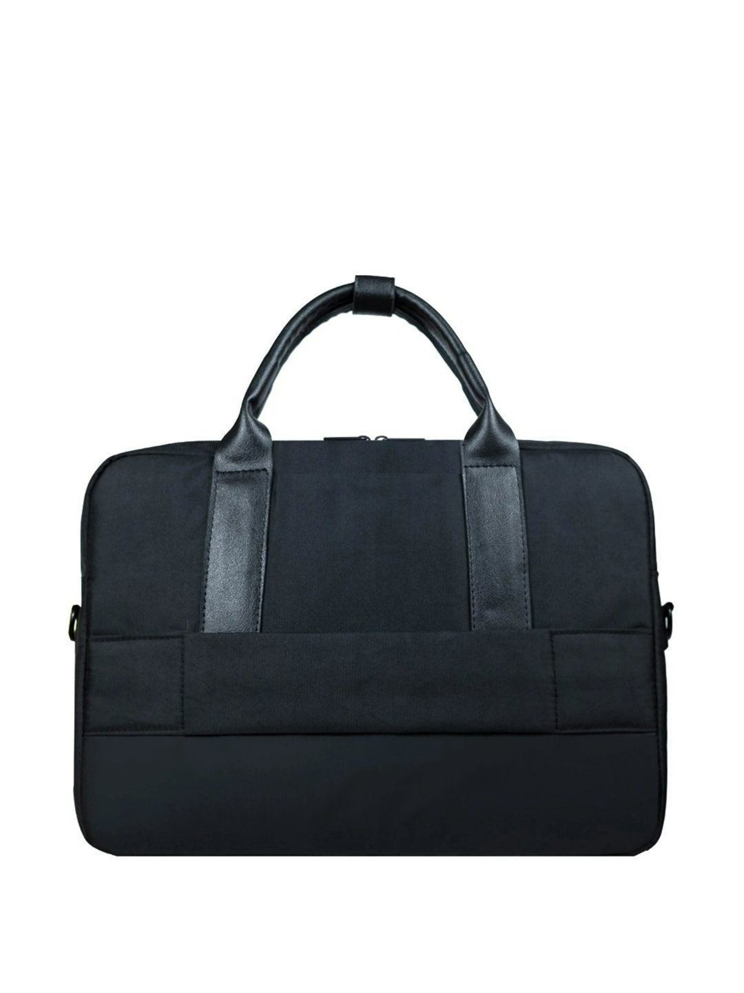 Carriall Jet Black Polyester Medium Laptop Messenger Bags