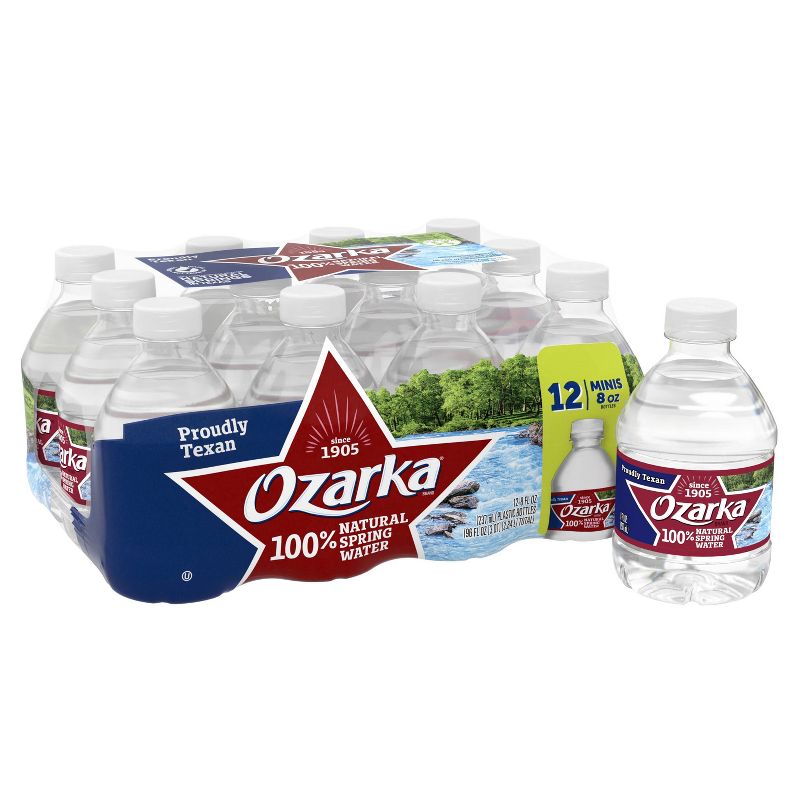 Ozarka Brand 100% Natural Spring Water - 12pk/8 fl oz Mini Bottles