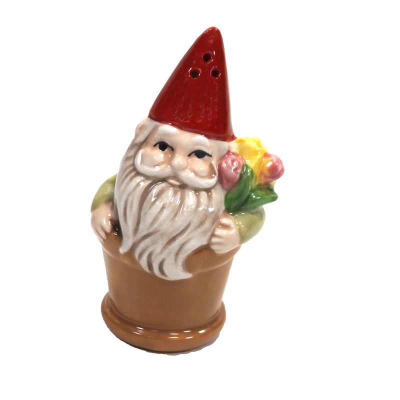 Tabletop 3.75" Gnomes Salt & Pepper Set Garden Watering Can Ganz  -  Salt And Pepper Shaker Sets