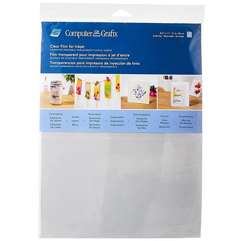 KCI811-6 Ink Jet Film, 8-1/2-Inch by 11-Inch, 6-Pack, Clear