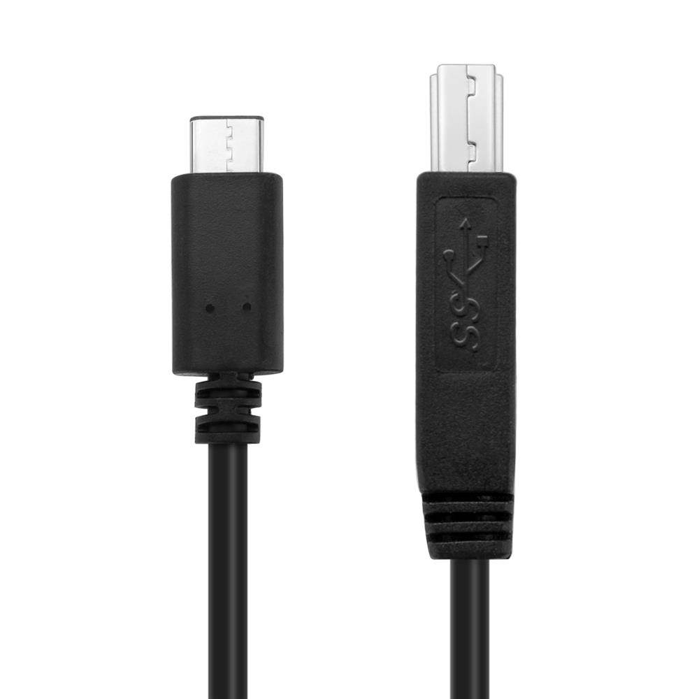 Micro USB 3.1 Type C Male to USB 3.0 Standard Type B Male Sync Charging Data Cable Reversible Design for Apple New MacBook 12" Nokia N1 Google ChromeBook Pixel (2015) and Other Type-C Supported Device